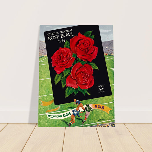 Rose Bowl 1954 College Football Poster – Michigan State vs UCLA Wall Art Decor 2