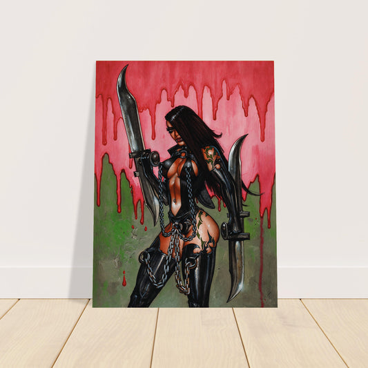 SIMON BISLEY CHAIN-BOUND BLADE MAIDEN POSTER – FANTASY WARRIOR 2023 2