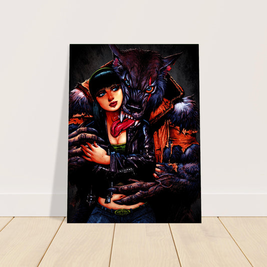 SIMON BISLEY WEREWOLF AND VICTIM POSTER – 1995 DARK FANTASY ART Wall Art Decor 2