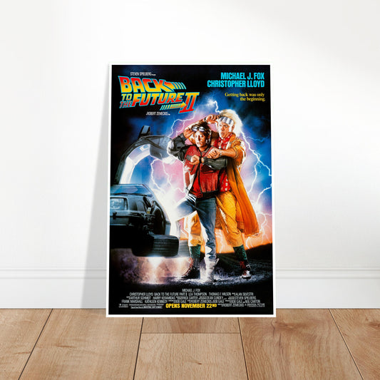 Back to the Future Part II Movie Poster Delorean Time Travel Poster 2