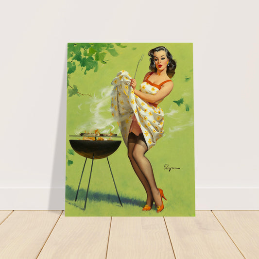 Smoke Screen by Gil Elvgren (1958) Vintage Pin-Up Poster Wall Art Decor 2