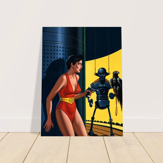 Edward Valigursky May 1957 Cover Poster – Sci-Fi Robot Woman 2