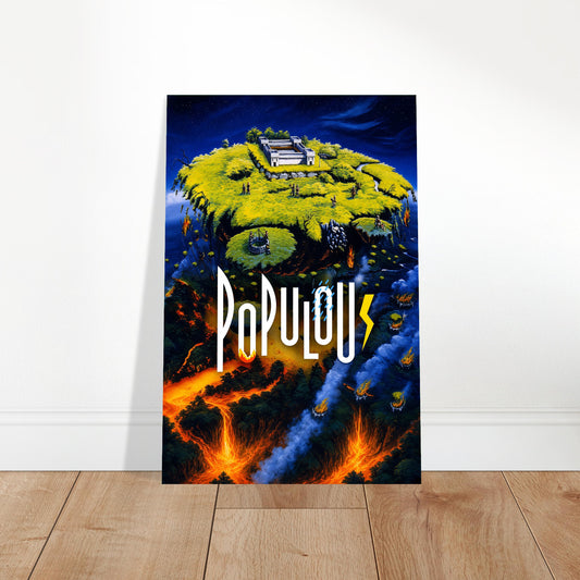 Populous Poster - Floating Island Castle God Game Art Wall Art Decor 2