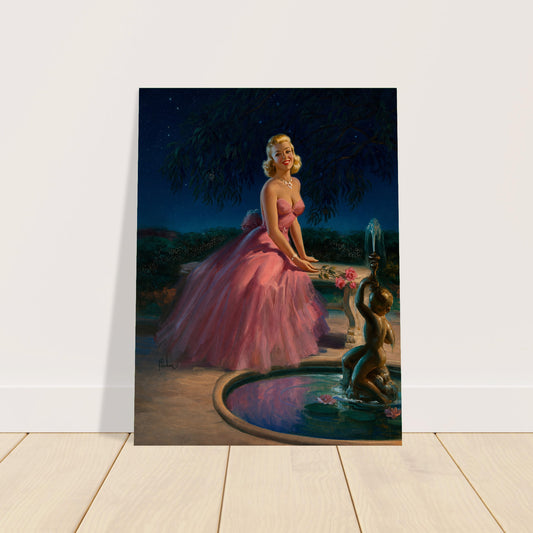 Patience in Pink by Art Frahm (1952) Poster – Vintage Pin-Up Wall Art Decor 2