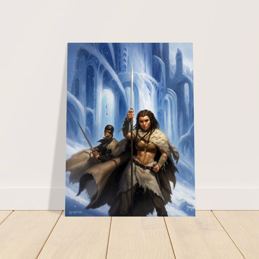 The Ancient Poster – Warrior Woman in Snow by Todd Lockwood Fantasy Art 2007 2
