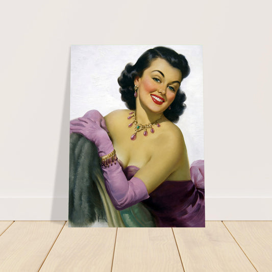 Roses From You by Art Frahm 1956 Poster – Vintage Pin-Up Woman Wall Art Decor 2