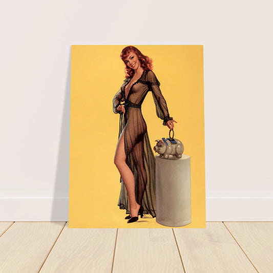 Arnold Armitage Social Security 1945 Vintage Poster – Pin-Up Woman 2