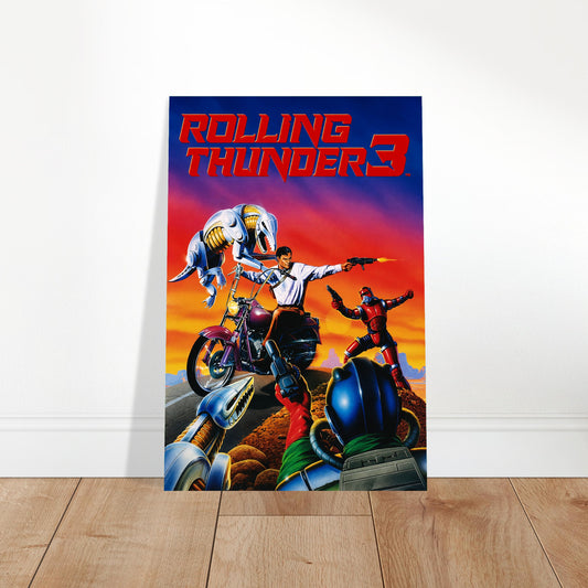 Rolling Thunder 3 Poster – Arcade Action Hero Biker Game Art Wall Art Decor 2