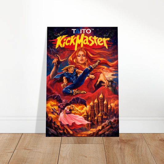 KICKMASTER POSTER NES GAME COVER ART VINTAGE MAGIC MARTIAL ARTS FANTASY 2