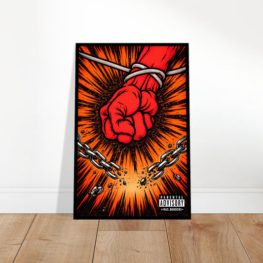 Metallica St Anger Album Poster – Fist Breaking Chains Icon Wall Art Decor 2