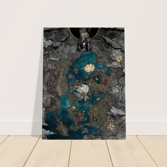 Clair Obscur Expedition 33 Poster – Fantasy Game Map Art Print 2