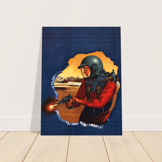 Edward Valigursky Beyond the Steel Wall Poster 1955 Sci-Fi Wall Art Decor 2