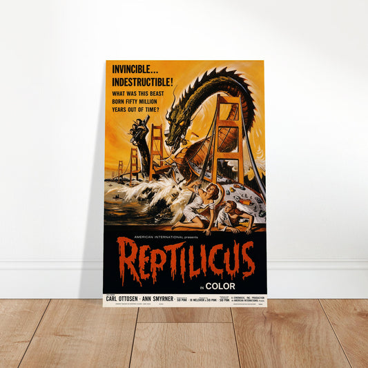 Reptilicus Movie Poster – Giant Dragon Monster Vintage SciFi 2