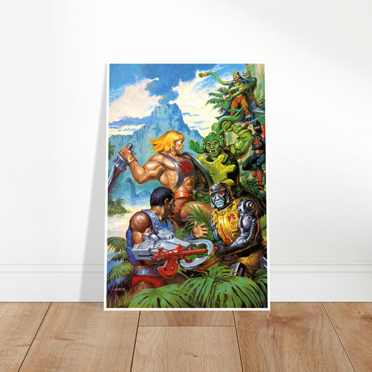 He-Man Battle Ram Poster – Earl Norem MOTU Art, Jurassic Planet Style 2