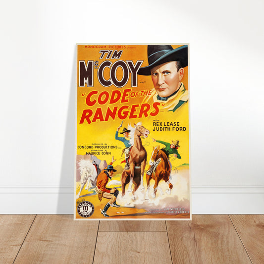 Code of the Rangers 1938 Movie Poster – Vintage Western Film Art Print 2