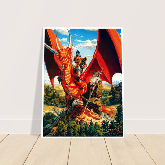 Dragons of Deceit - Dragon Highlord Verminaard & Ember by Larry Elmore (1985) 2