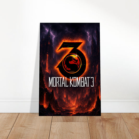 Mortal Kombat 3 Fighting Game Poster – Dragon Logo Wall Art Decor 2