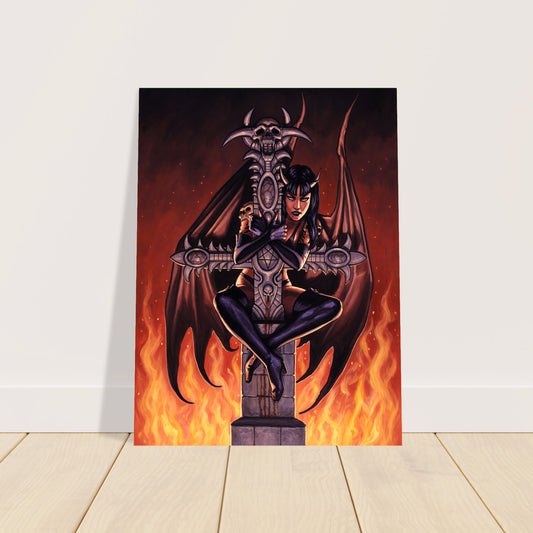 Succubus by Dorian Cleavenger Poster – Dark Fantasy Demon Woman 2000 2