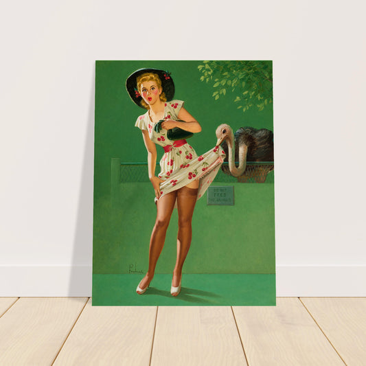 Art Frahm Ostrich Feathers 1951 Poster – Vintage Pin-Up Art Wall Art Decor 2