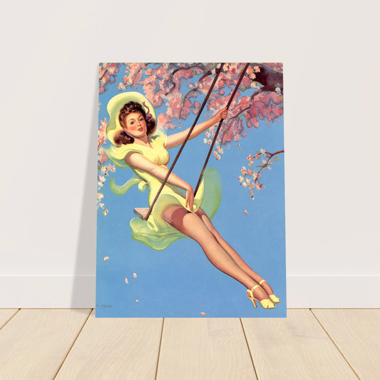 Art Frahm Swinging Into Summer 1945 Poster – Vintage Pin-Up Wall Art Decor 2