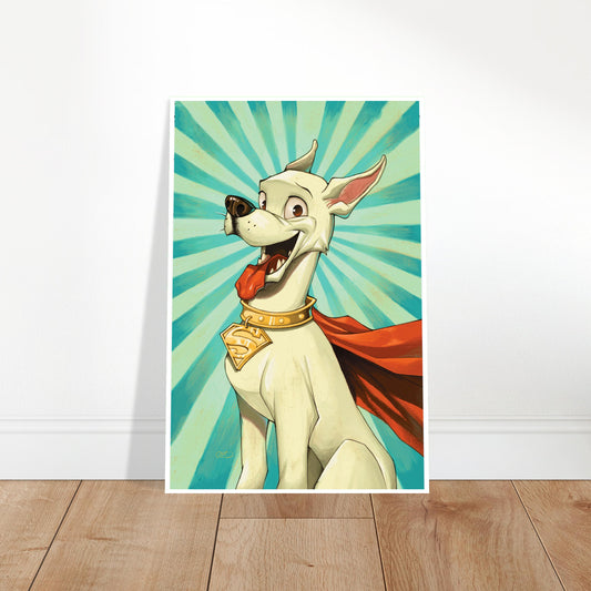 KRYPTO THE SUPERDOG POSTER - SUPERMAN'S BEST FRIEND HERO PET ART 2