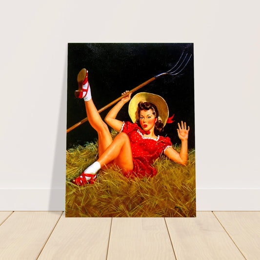 Pin-Up with Pitchfork by Arnold Armitage 1945 Poster Wall Art Decor 2