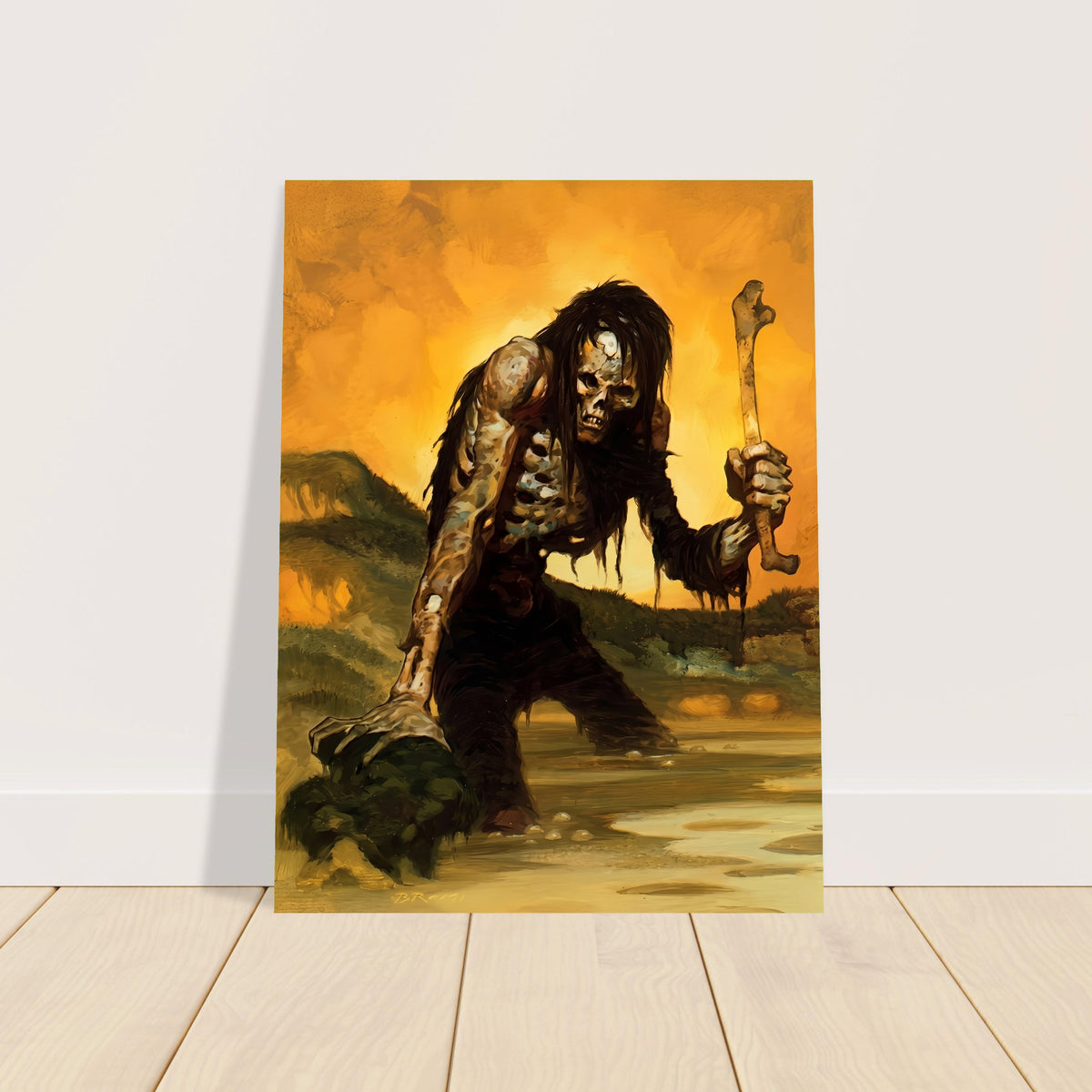 Gerald Brom Zombies 1991 Poster – Undead Warrior Horror Art Wall Art Decor 2