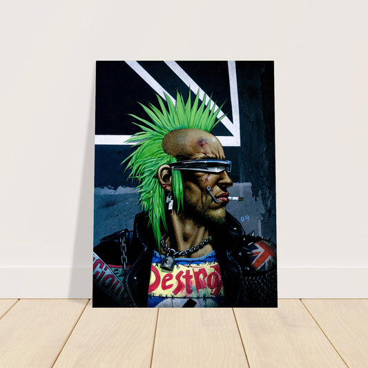 SIMON BISLEY PUNK ROCKER POSTER – CYBERPUNK MOHAWK PORTRAIT 2009 Wall Art Decor 2