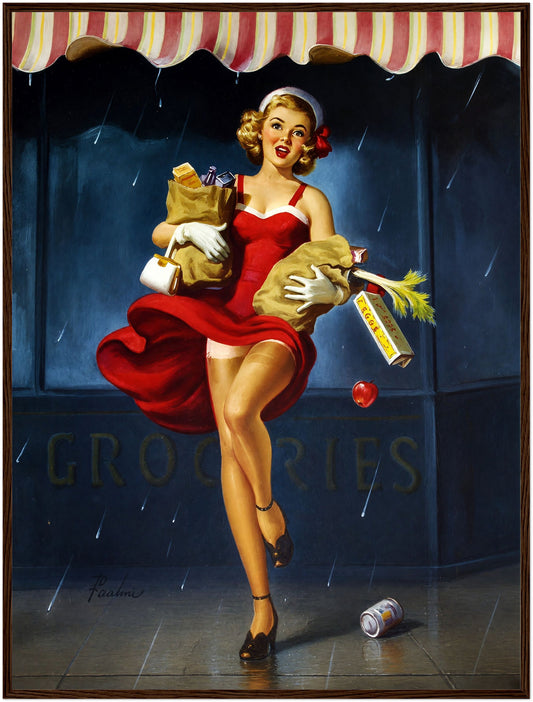 Art Frahm A Sudden Gust in the Rain (1952) Framed Poster 2