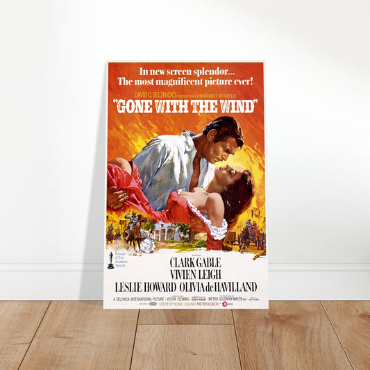 Gone with the Wind Movie Poster – 1967 Re-Release Classic Romance Wall Art 2