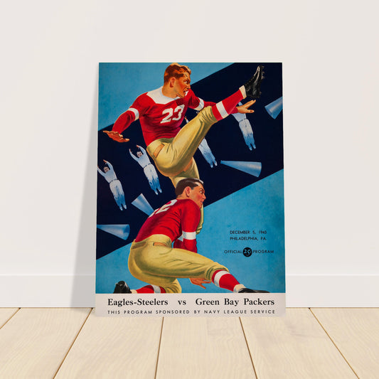 1943 Steagles vs Green Bay Packers Football Program Poster – Wartime Wall Art 2