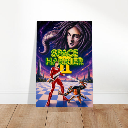 Space Harrier II Poster – Sci-Fi Arcade Game Woman Warrior Wall Art Decor 2