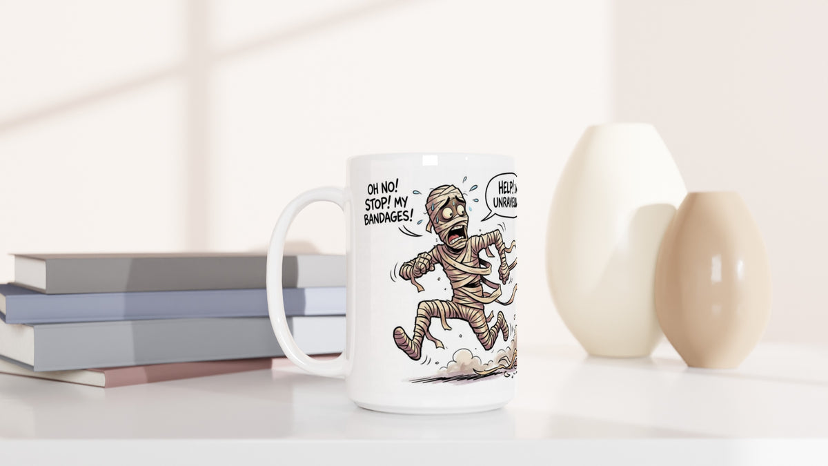 Help I'm Unraveling Funny Mummy Halloween Ceramic Coffee Mug 6
