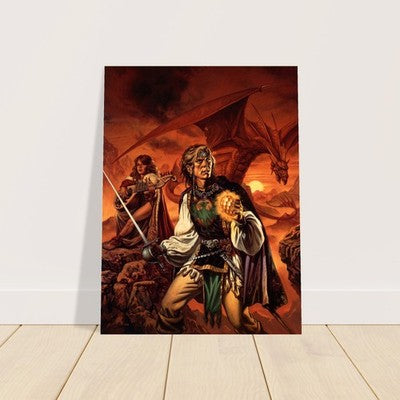 THE WYVERN'S SPUR D&D POSTER BY CLYDE CALDWELL 1990 FANTASY WALLART ART 2