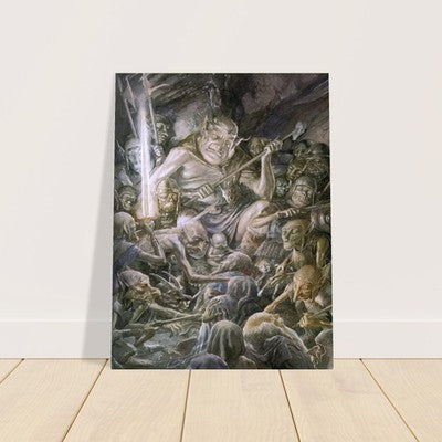 The Great Goblin by Alan Lee (1997) Fantasy Poster - Lord of The Rings Art 2