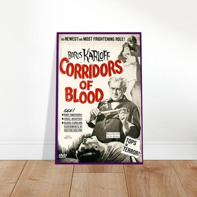 Boris Karloff Corridors of Blood Poster – Classic Horror Film 2