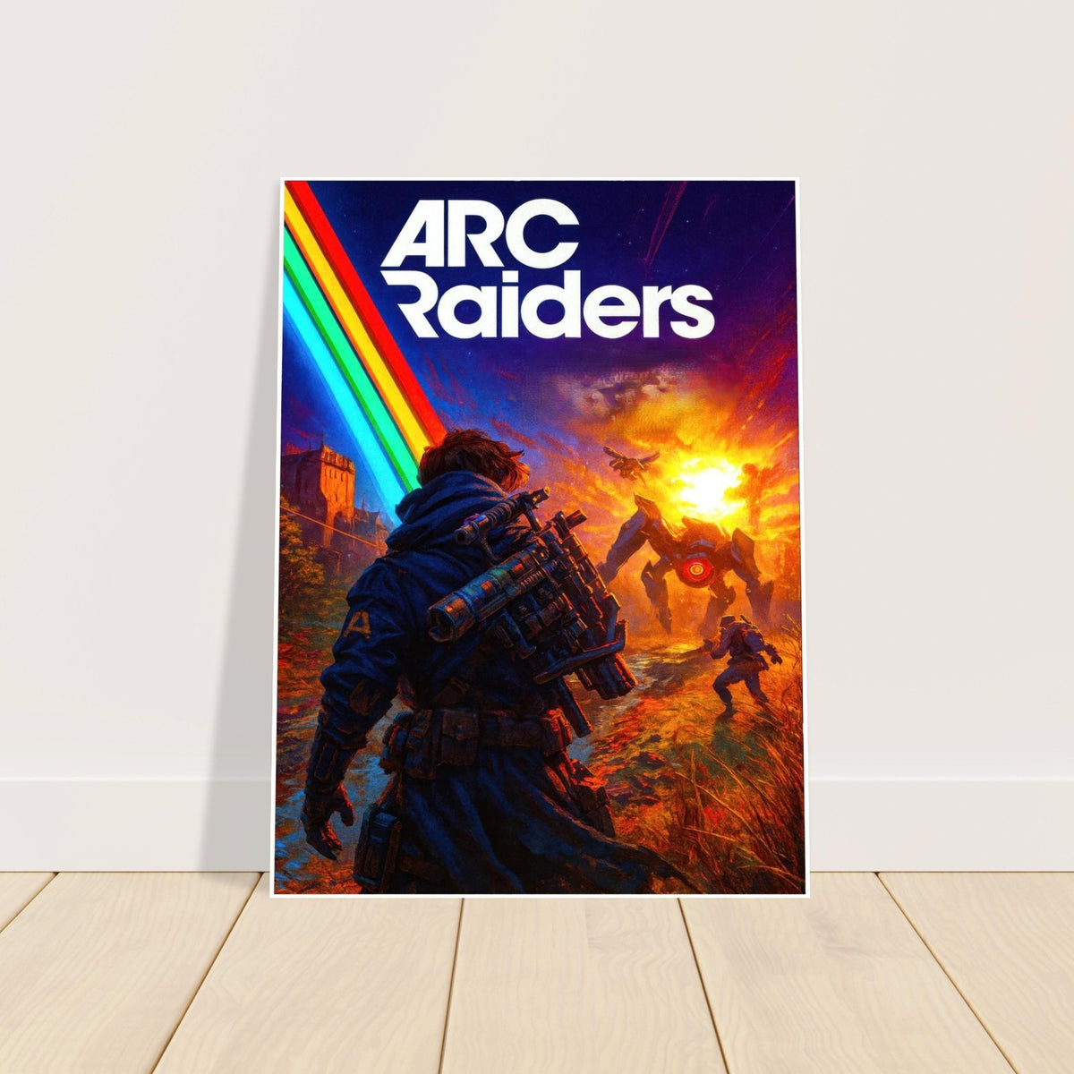ARC RAIDERS - RETRO-FUTURISTIC BATTLE POSTER - SCI-FI ROBOT CONFLICT ART 2