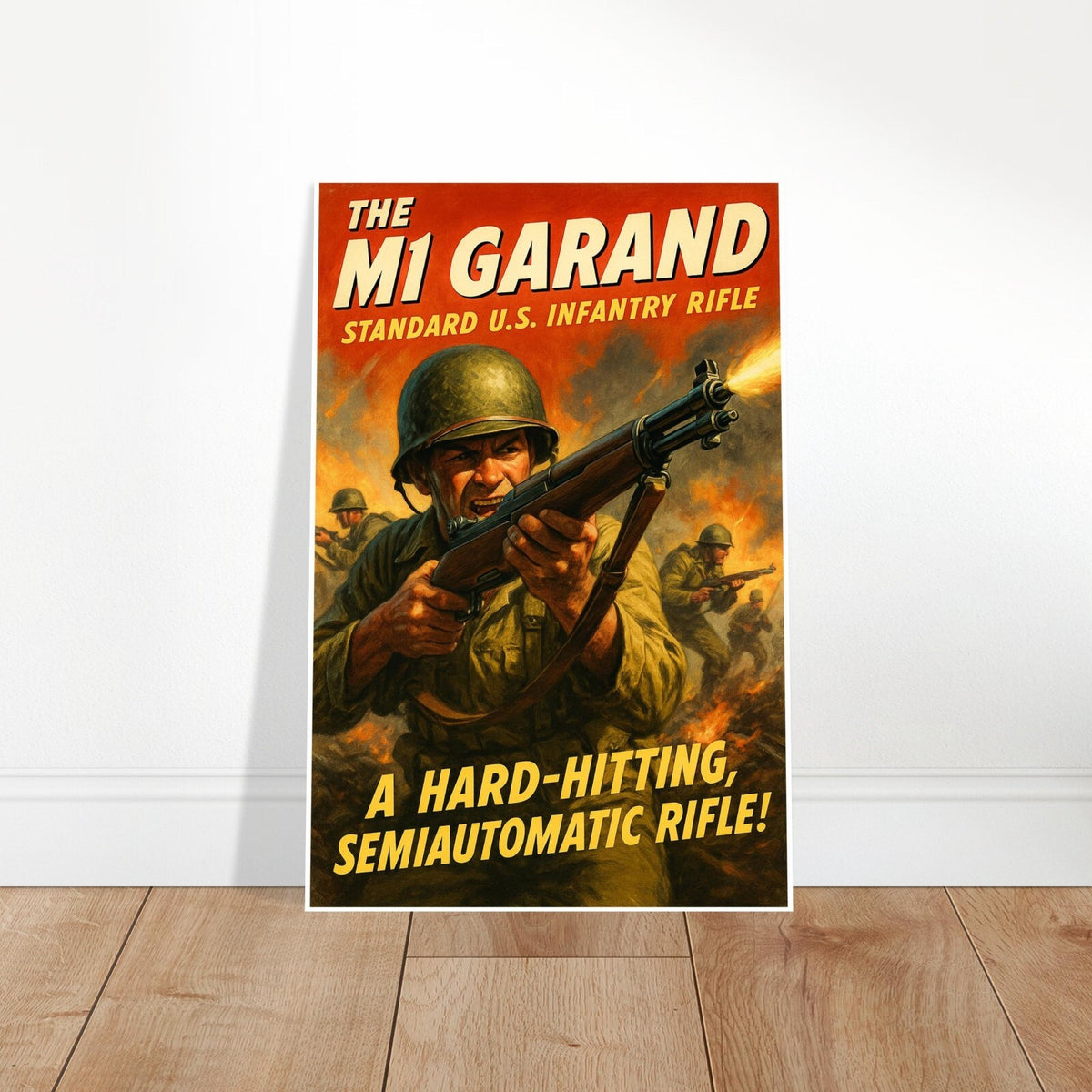 M1 GARAND VINTAGE MILITARY RIFLE POSTER - WWII INFANTRY - FREE SHIPPING 2