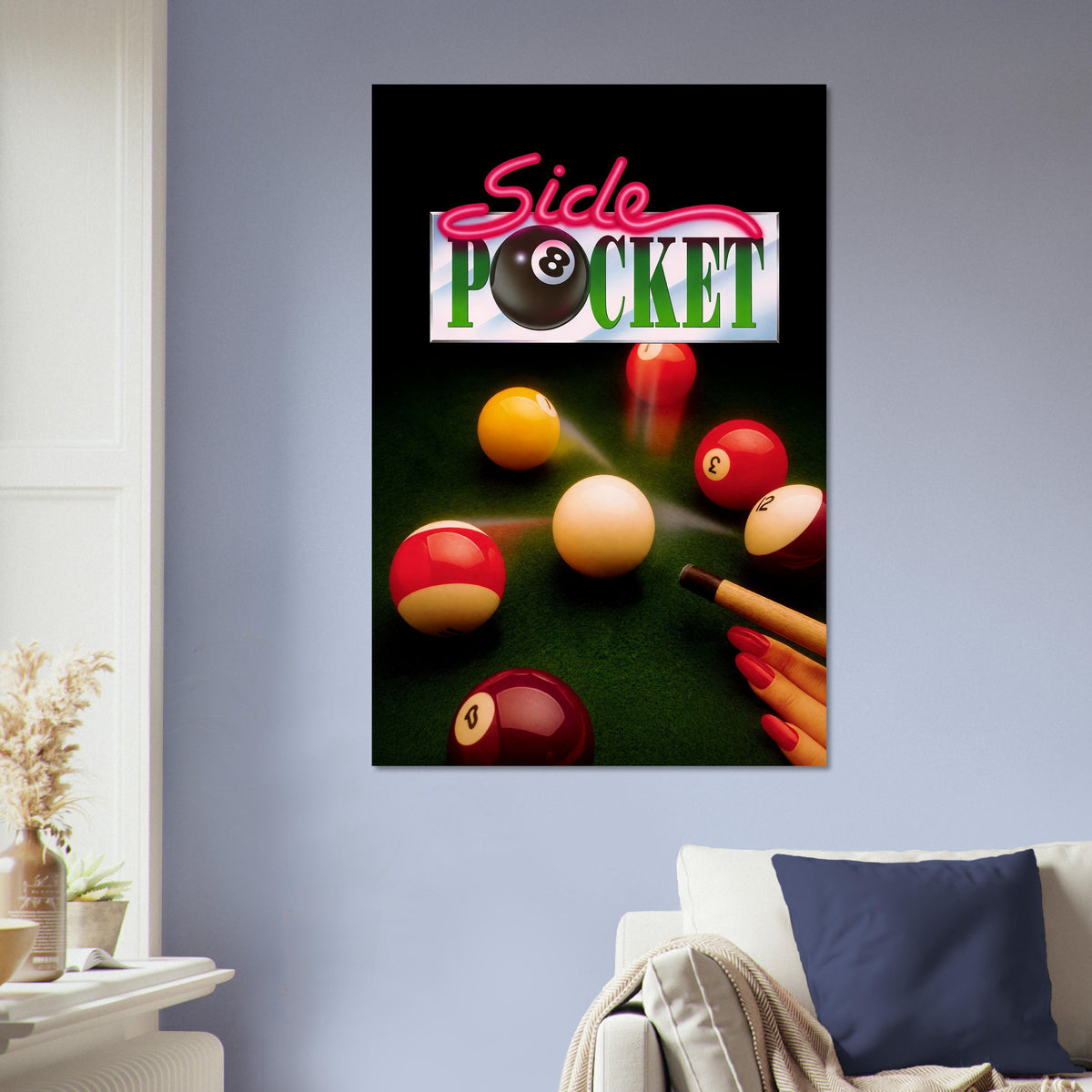 Side Pocket Pool Billiards Poster – Retro 8-Ball Game Art Wall Art Decor 5