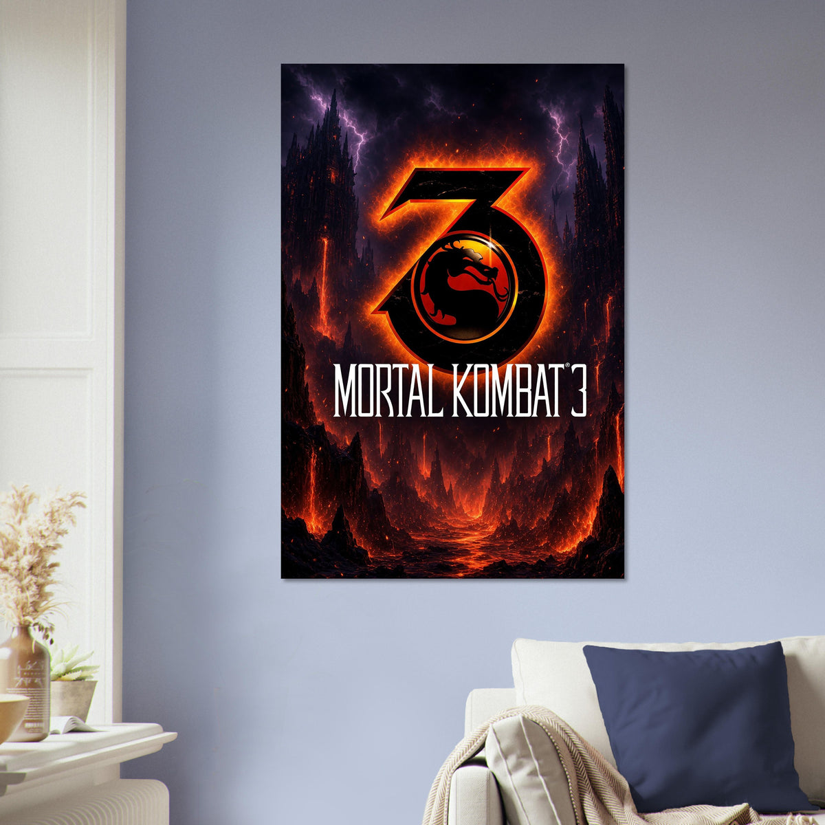 Mortal Kombat 3 Fighting Game Poster – Dragon Logo Wall Art Decor 5
