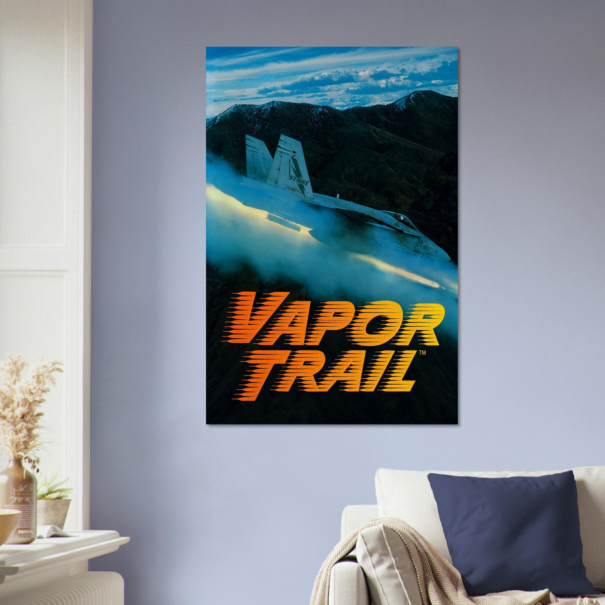 Vapor Trail Fighter Jet Poster – Retro Action Flight Game Art Wall Art Decor 5