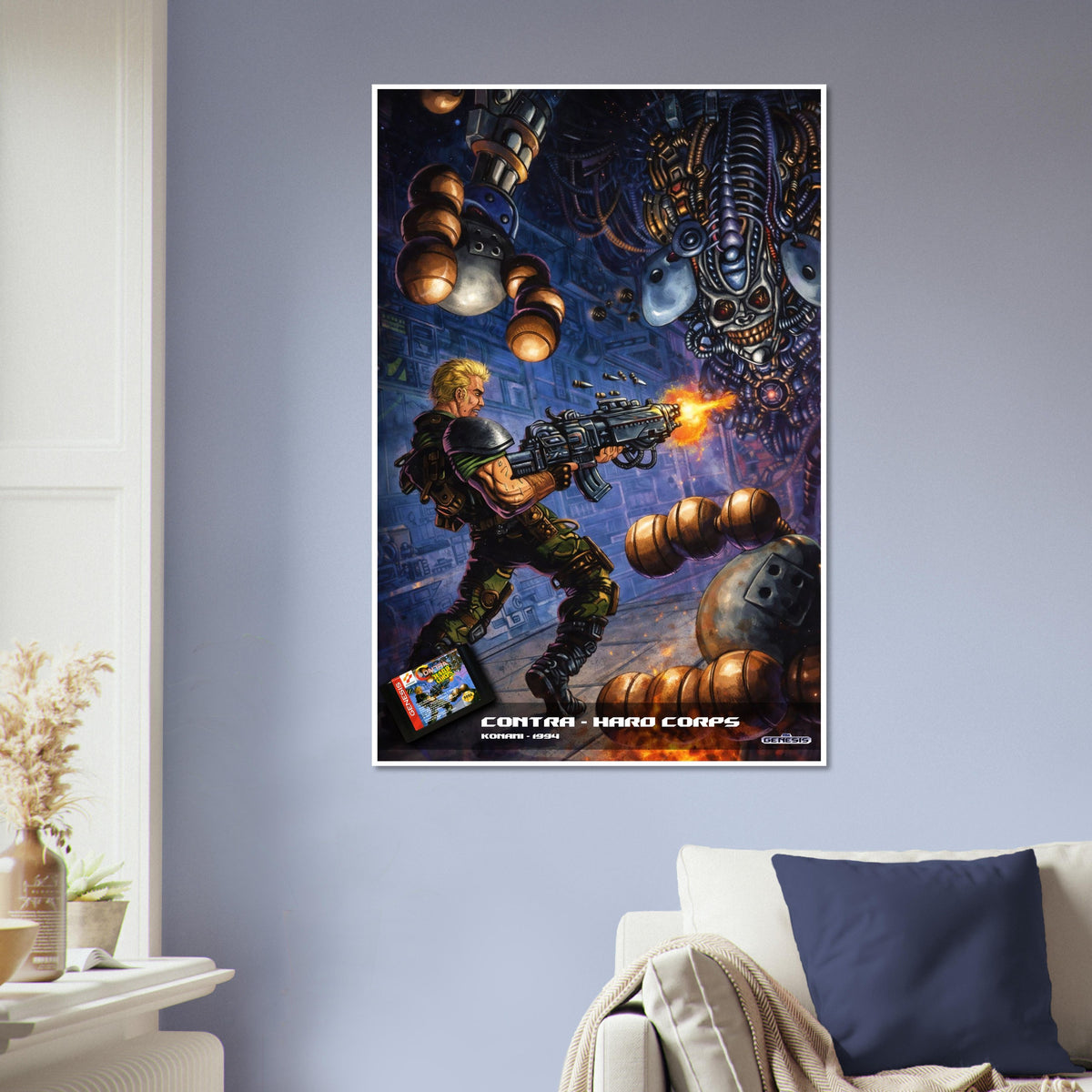 Contra Hard Corps Poster - 1994 Cover Art - Robot Battle Print 5