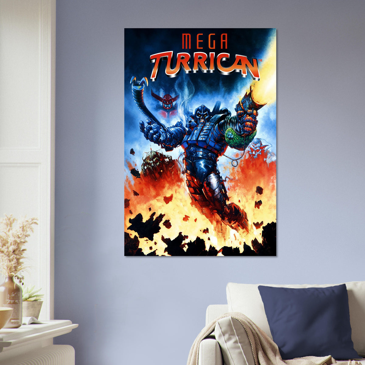 Mega Turrican Poster – Giant Battle Robot Warrior Video Game Art Wall Art Decor 5