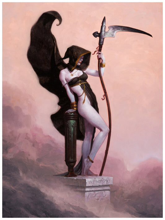 Mistress of Death by Gerald Brom – 2001 Fantasy Art Poster – Dark Goddess Print