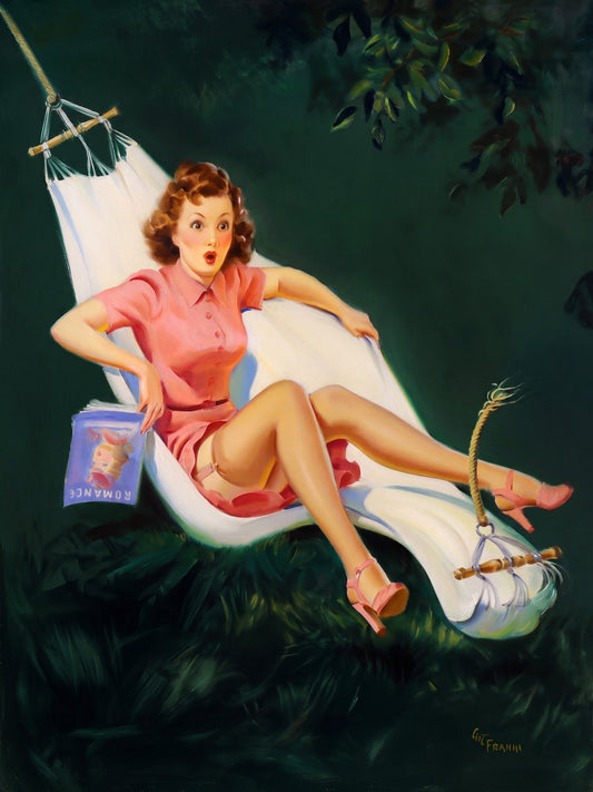 Art Frahm Three Point Landing 1941 Poster – Vintage Pin-Up Woman Wall Art Decor