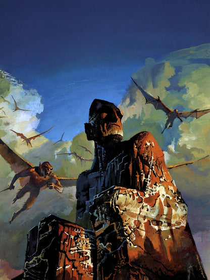The Stone God Awakens by Bruce Pennington Poster (1976) Wall Art Decor