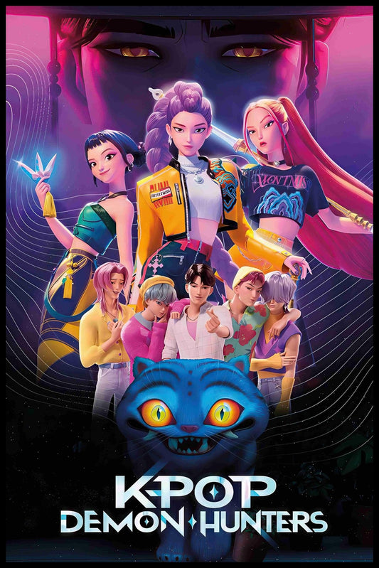 K-POP DEMON HUNTERS POSTER – ANIME KPOP GIRLS WALL ART PRINT UNFRAMED