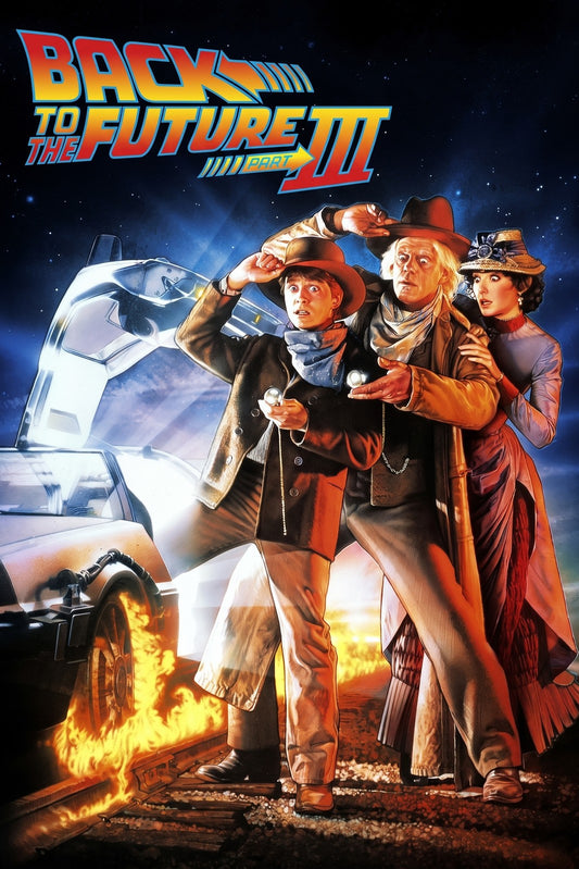 Back to the Future Part III Movie Poster 1990 - Classic Sci-Fi Wall Art Decor