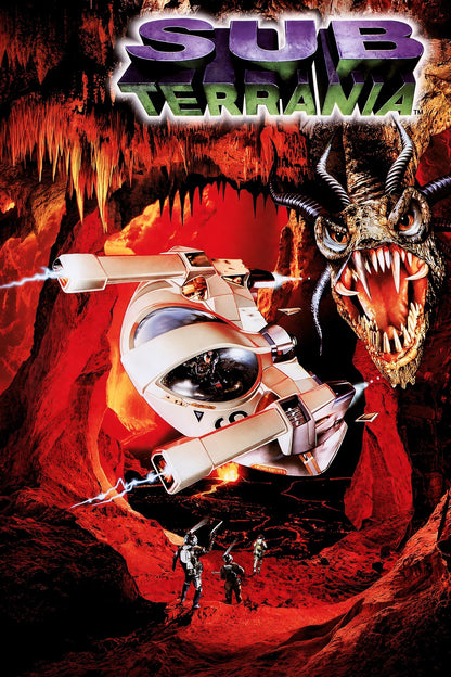 Sub-Terrania Poster - Sci-Fi Cavern Shooter Game Art Wall Art Decor