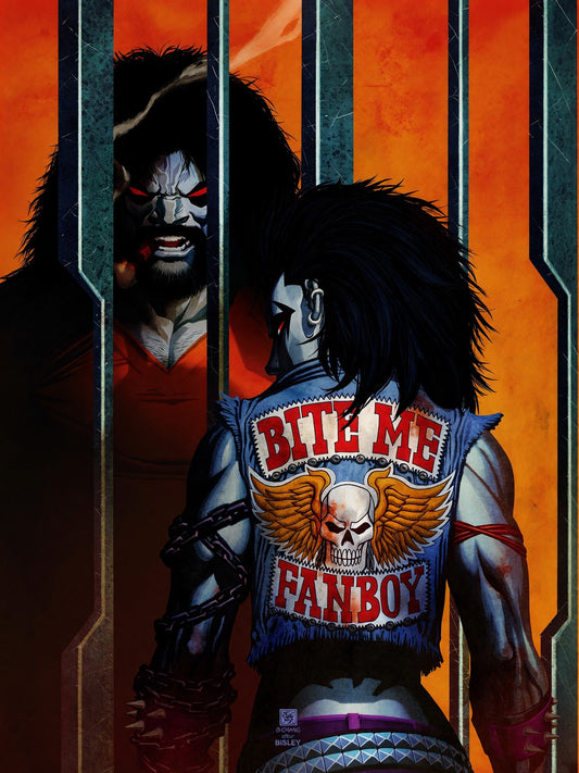 SIMON BISLEY LOBO 004 POSTER – REBEL BIKER FANBOY 1990 Wall Art Decor